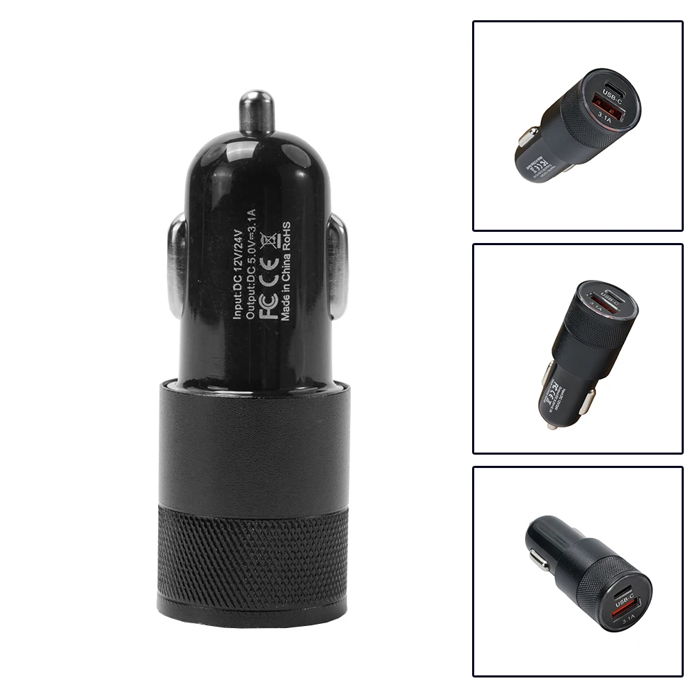 66W USB Car Charger Quick Charge 3.0 USB Type C Fast Charging Phone Adapter For Iphone Laptops Tablets - الصورة 2