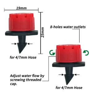Garden 1/4” Drip Irrigation Kit Automatic Watering System Nozzles for Farmland Bonsai Plant Flower Vegetable Greenhouse