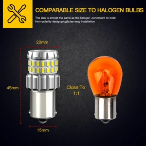 2pcs Canbus LED Reversing lights 1156 P21w Ba15s 60SMD 4040 For Audi RS6 RS4 2003-2008 Signal Auto Lamp 12V Car accsesories