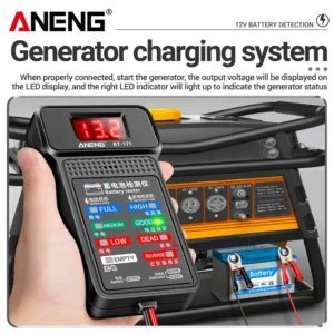 ANENG BT-171 Multifunctional Battery Testers 12V Auto Repair Industry Detection with LED Reverse Display Screen Electrician Tool