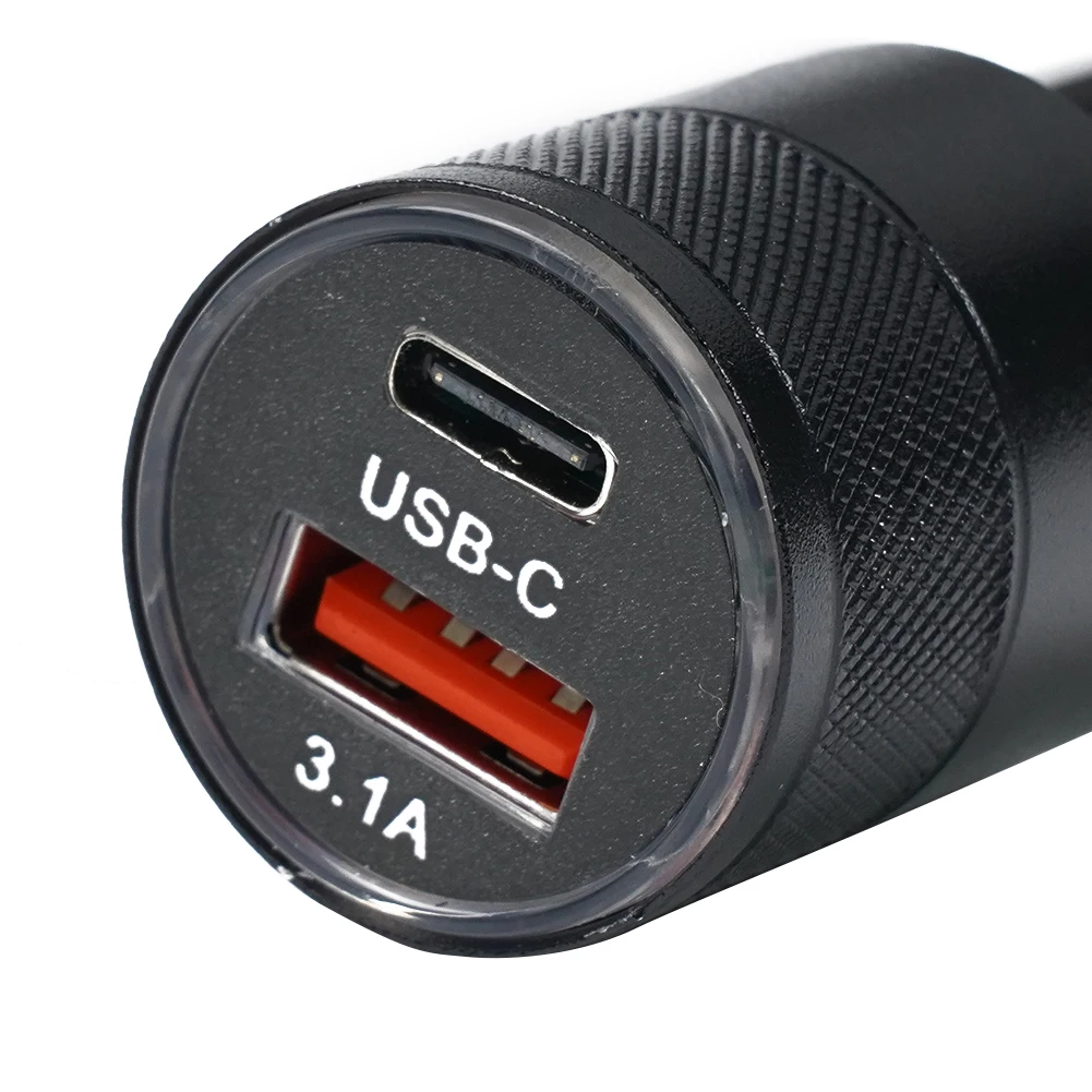 66W USB Car Charger Quick Charge 3.0 USB Type C Fast Charging Phone Adapter For Iphone Laptops Tablets - الصورة 4