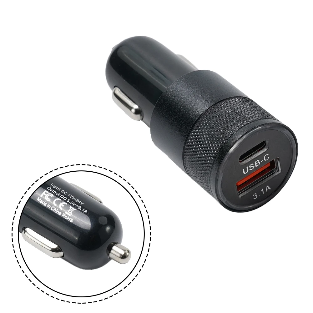 66W USB Car Charger Quick Charge 3.0 USB Type C Fast Charging Phone Adapter For Iphone Laptops Tablets - الصورة 3