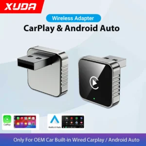 XUDA 2 in1 Wired to Wireless CarPlay Android Auto Adapter for OEM Car Stereo With USB Dongle Smart Mini Box Plug and Play Blueto