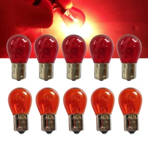 4/10Pcs DC12V Car Turn Singal Light 1157 BAY15D P21W BA15S 581 1156 PY21W BAU15S BAY15D 308 21/5W S25 1141 BA15S Brake Bulbs