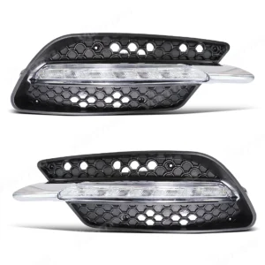 Daytime Running Lights White DRL For Mercedes-Benz W204 C-Class C300 C350 Sport 2008 2009 2010 2011 Front Bumper Grilles Cover