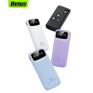 New Hot Sale Portable Charging 4 in 1 Built in Cable10000mAh Power Banks Charger Self-contained Cable Power Bank 10000mAh