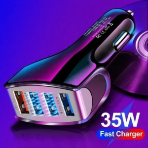 Quick Charge 3.0 Car Charger 4 Ports Fast charging Car phone Charger Auto Accessories   accesorios carro
