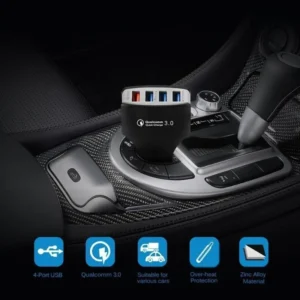 Quick Charge 3.0 Car Charger 4 Ports Fast charging Car phone Charger Auto Accessories   accesorios carro