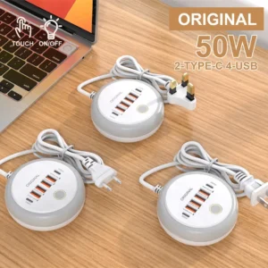50W Power Strip Multi Port USB C Socket Type C Fast Charging Wall Charger USB Adapter For iPhone12 13 Quick Mobile Phone Charger